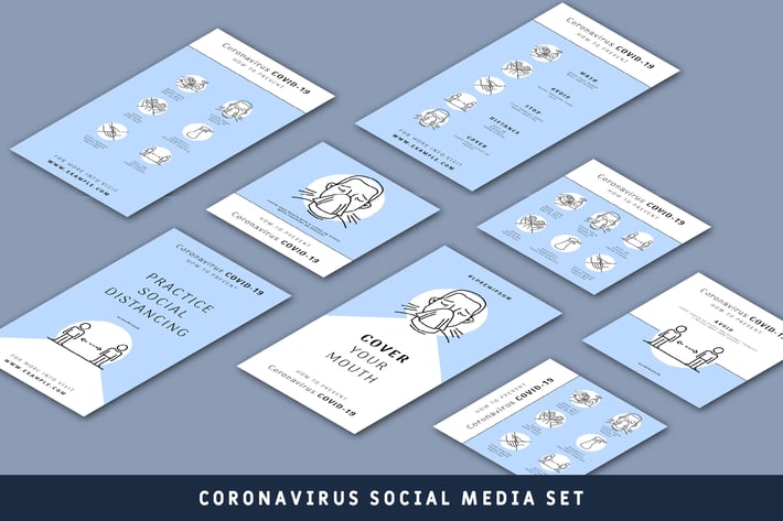 Coronavirus Social Media Set