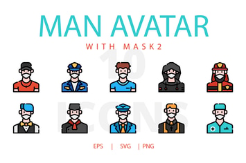 Man avatar with mask 2