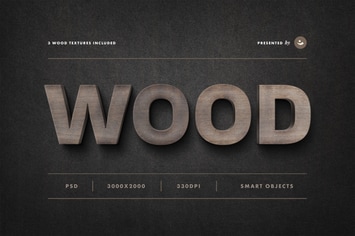 Wood Sign Text Effect