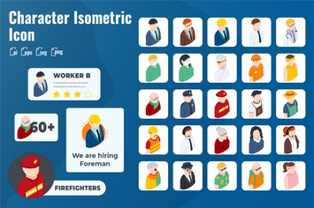 25 Iconset Isometric Character