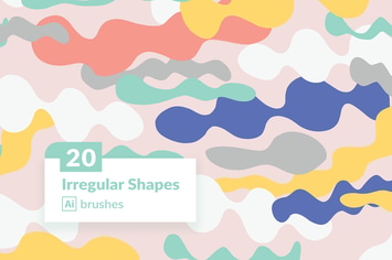 Irregular Shapes Brushes Set