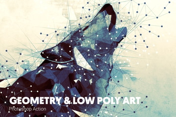 Geometry and Low Poly Art Photoshop Action