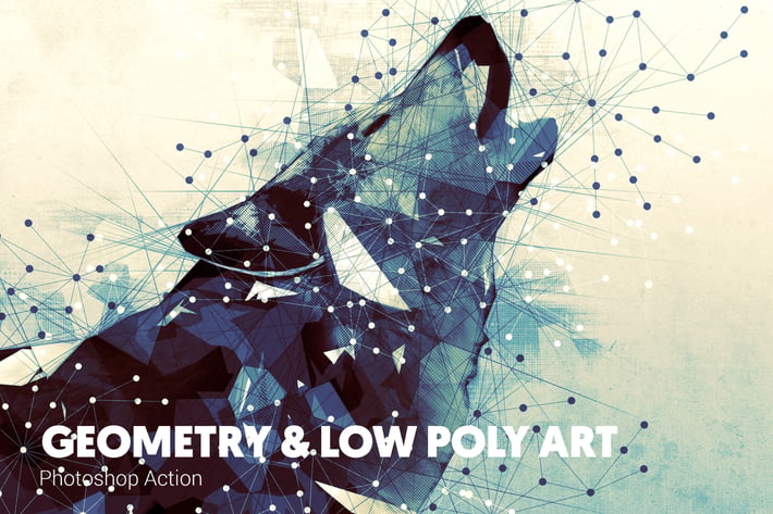 Geometry and Low Poly Art Photoshop Action