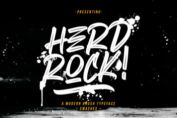 Herdrock Brush Advertisement Font