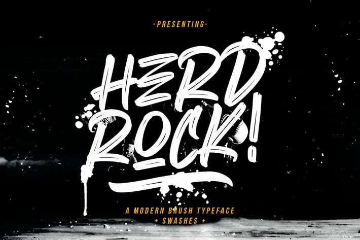 Herdrock Brush Advertisement Font