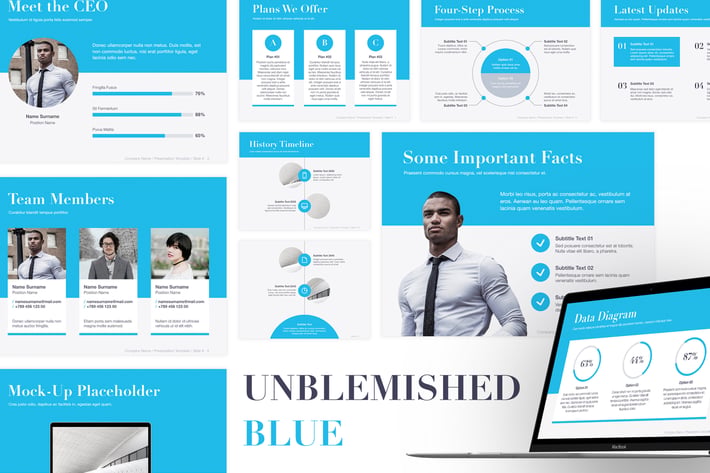 Unblemished Blue PowerPoint Template