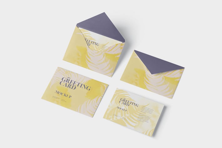 Greeting Card Mockup with Envelope - A6 Size