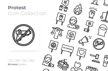 Protest Outline Icon