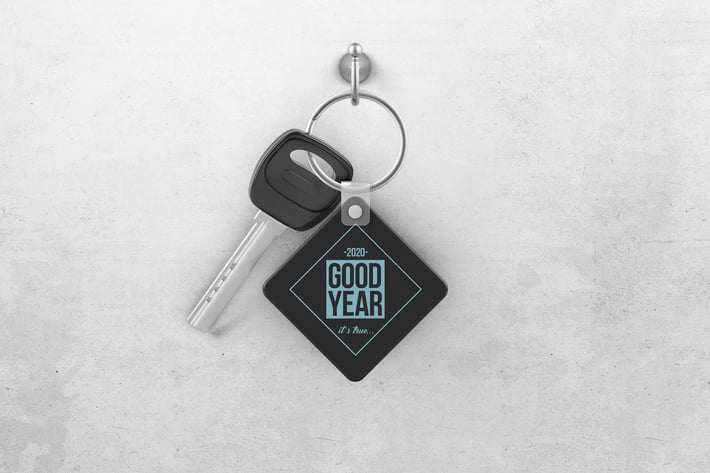 Rhombus Keychain Mockup