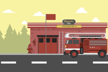 Firefighter Office - Illustration Background