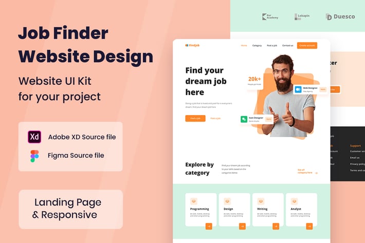 Job Finder - Website UI Kit