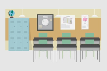 Class Room - Illustration Background