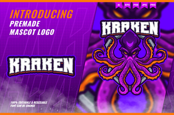 Kraken Monster - Mascot Esport Logo Template