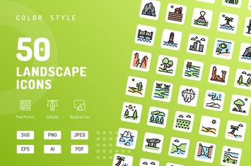 Landscape Color Icons