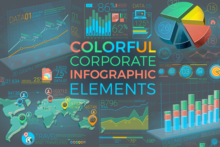 Colorful Corporate Infographic Elements 