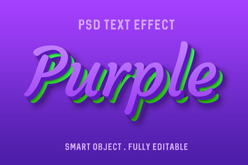 Purple and green text effect