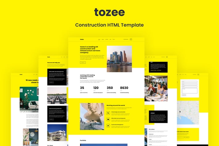 Tozee - Construction HTML Template