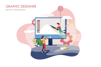 Graphic designer Vector Illustration