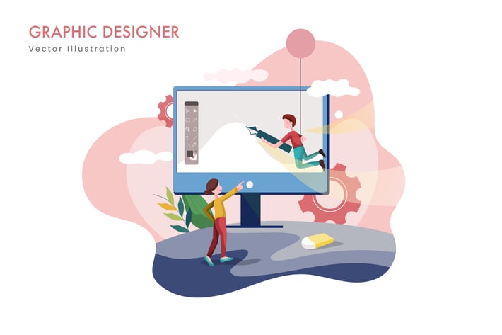 Graphic designer Vector Illustration