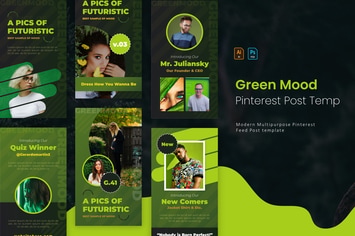 Green Mood | Pinterest Post Template