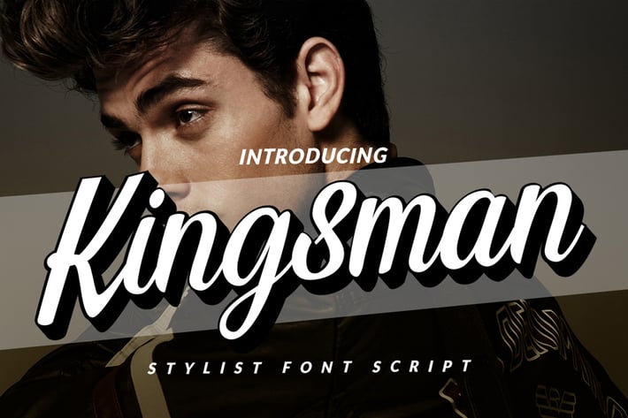 Extrude Kingsman Branding Logotype Script