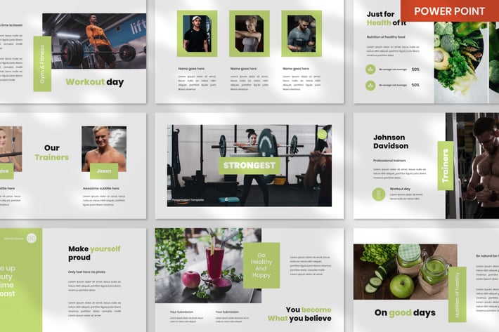 Strongest - Fitness and Gym PowerPoint Template