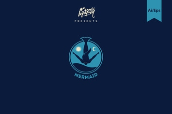 Mermaid Logo Template
