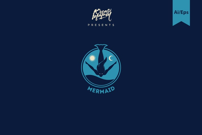 Mermaid Logo Template
