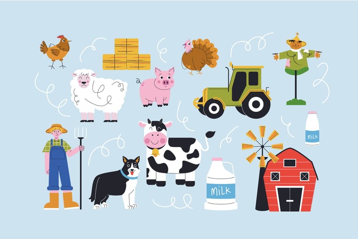 Farm Illustration Set 