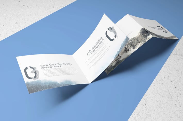 A4/ A5 Landscape Bifold Brochure Mockups V2
