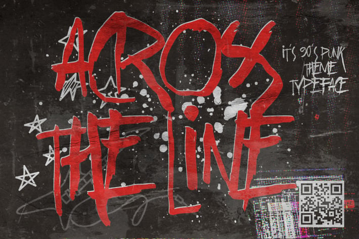 Across the Line - Trash and Rebel typeface