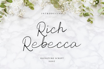 Rich Rebecca Handwritting Monoline