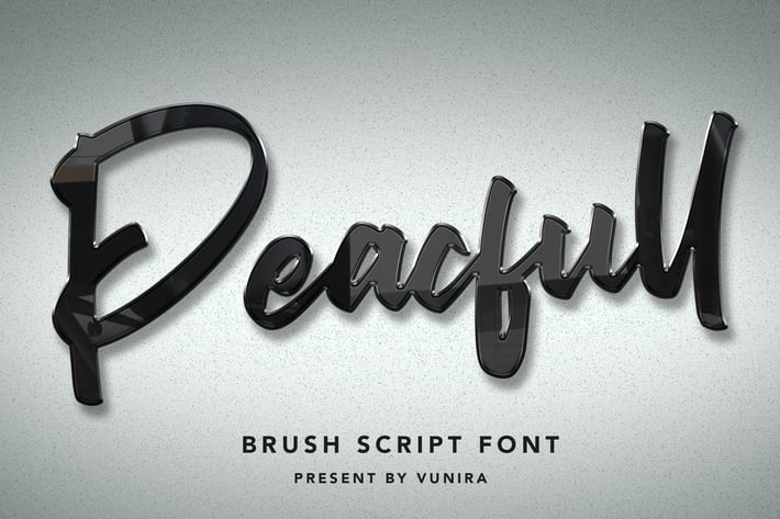 Peacfull | Brush Script Font