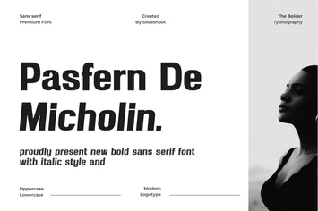 Pasfern De Micholin || Sans Serif Font With Italic