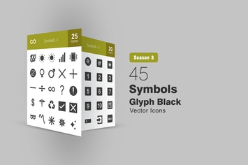 45 Symbols Glyph Icons