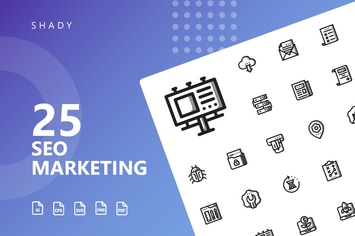 SEO Marketing Shady Icons