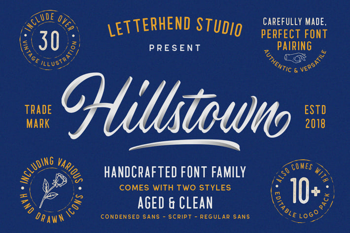 Hillstown Font Collection (+EXTRA)
