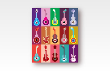 Guitar Icons Vector Design