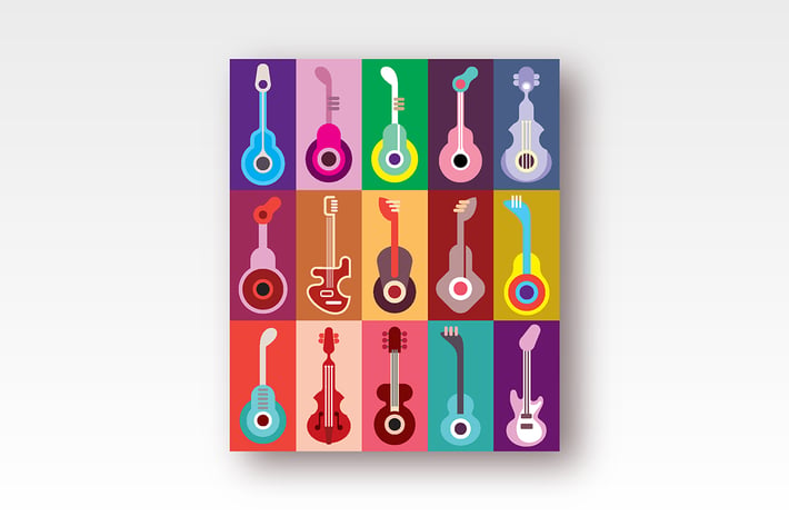 Guitar Icons Vector Design