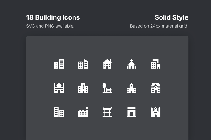 Building Icons - Solid Style