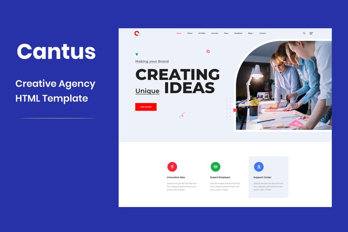 Cantus - One Page Agency HTML Template 