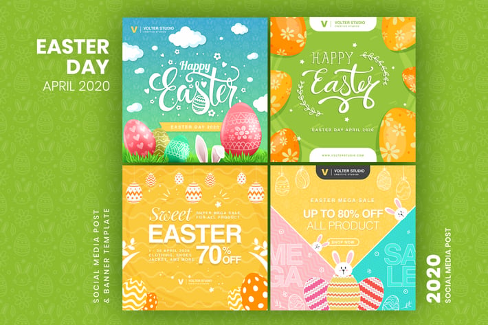 Easter Day Social Media Post Template