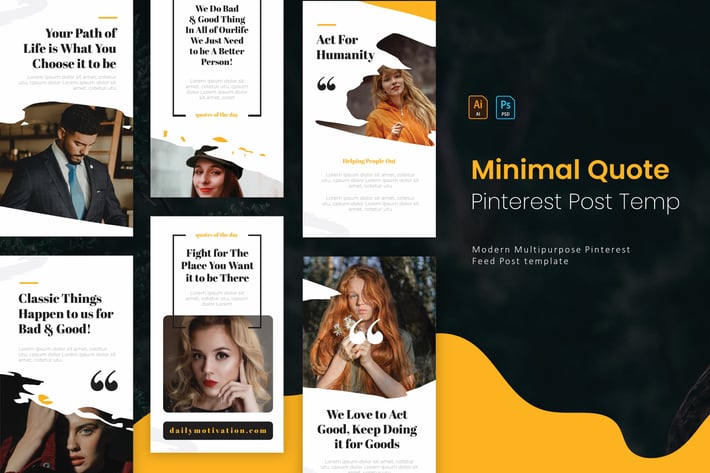 Minimal Quotes | Pinterest Post Template