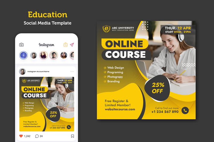 Online Course Banner Template