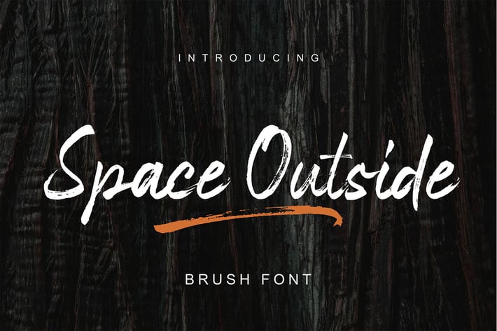 Space Outside | Casual Brush Font
