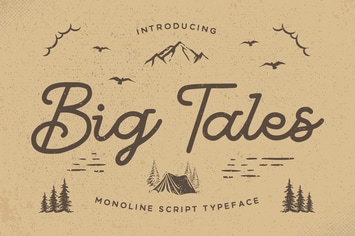 Big Tales - monoline script