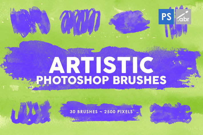 30 Artistic Photoshop Stamp Brushes Vol.1