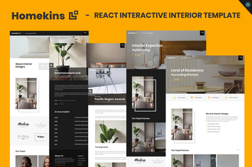Homekins - React Interactive Interior Template 