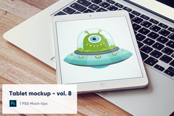 Tablet on Laptop Keyboard - Vol. 8