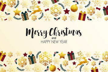 Christmas colorful greeting cards